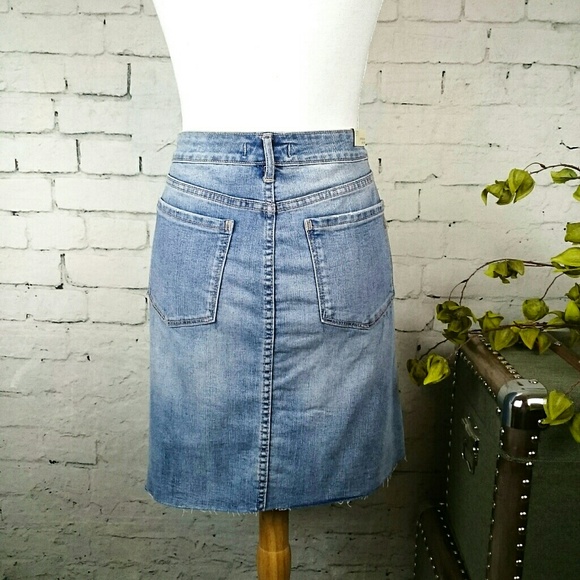 Vintage America Blues Denim Mini Skirt Blue 8/29 - Picture 3 of 8
